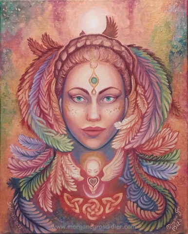 Dame Jessica, l'un de mes personnages préférés de la saga Dune. Acrylique sur toile, 31x40cm